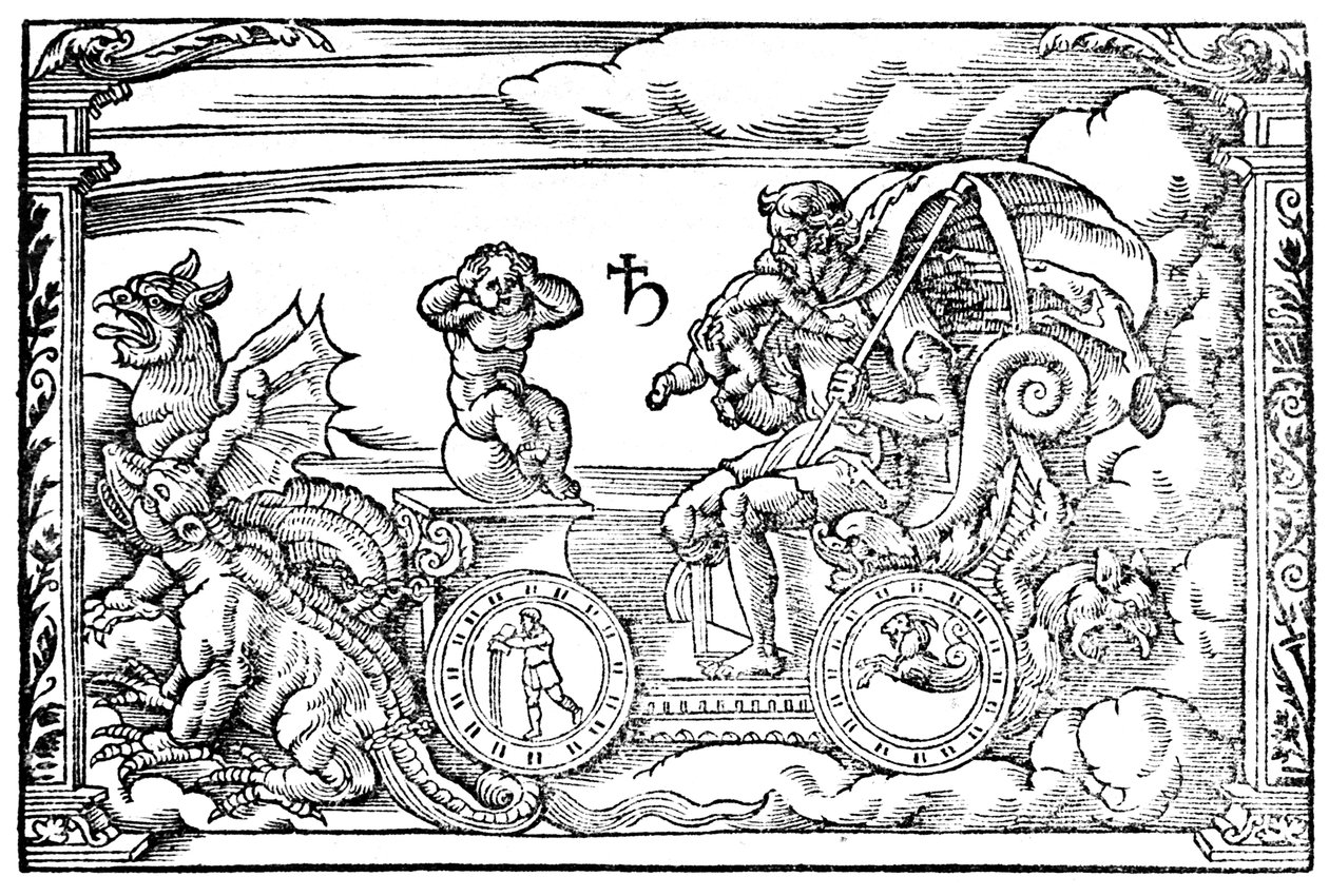 Saturn, Roman god of time, 1569 by Unbekannt