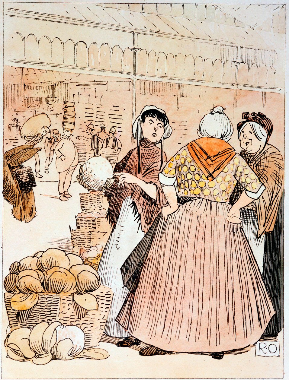 Scene at Covent Garden Fruit and Vegetable Market, London, Early 20th Century by Unbekannt