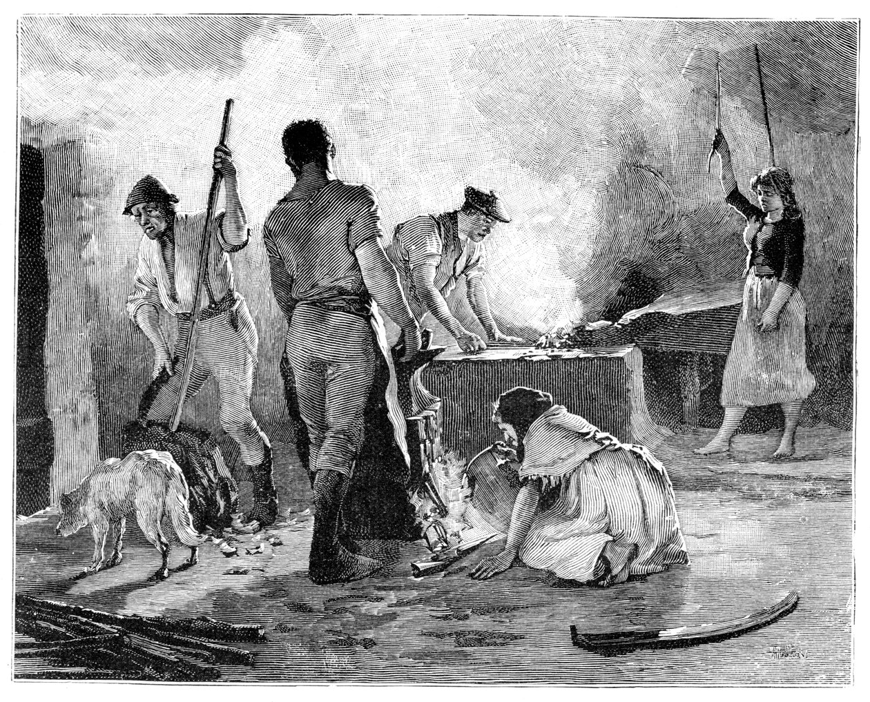 Scene from the Young Irelander Rebellion of 1848 by Unbekannt