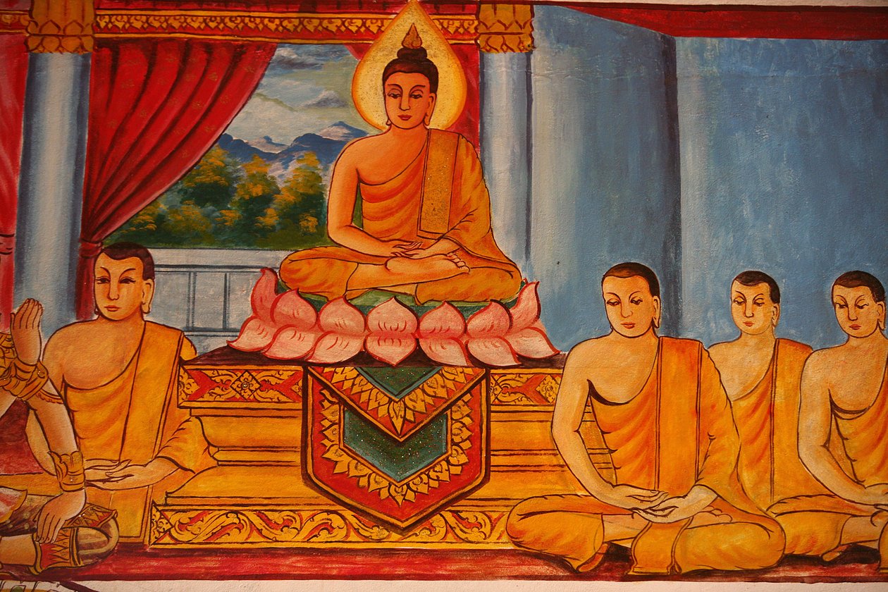 Scene from the Life of the Buddha, Vientiane, Laos by Unbekannt
