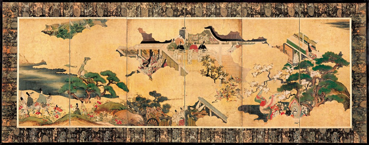 Scenes from The Tale of Genji, 17th century by Unbekannt