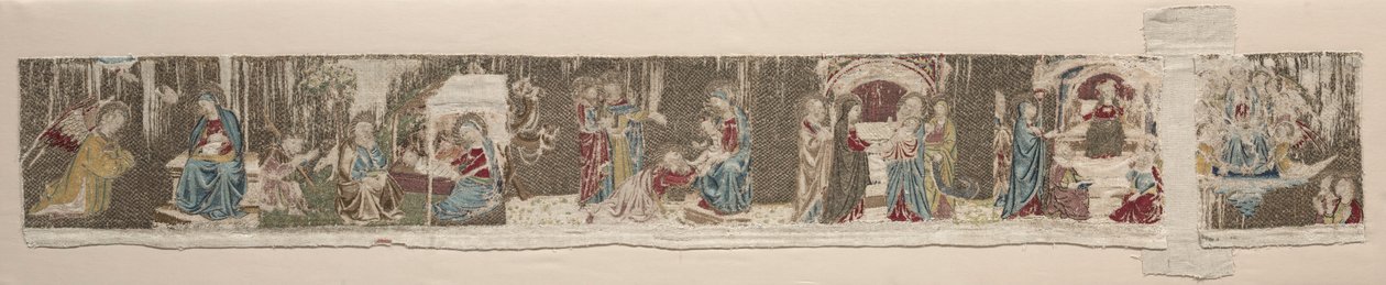 Scenes of the Life of the Virgin, from an Embroidered Altar Frontal, 1330s or 1340s by Unbekannt