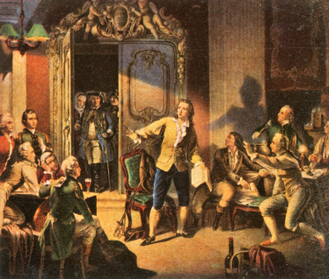 Schiller Reads His First Play, The Robbers by Unbekannt