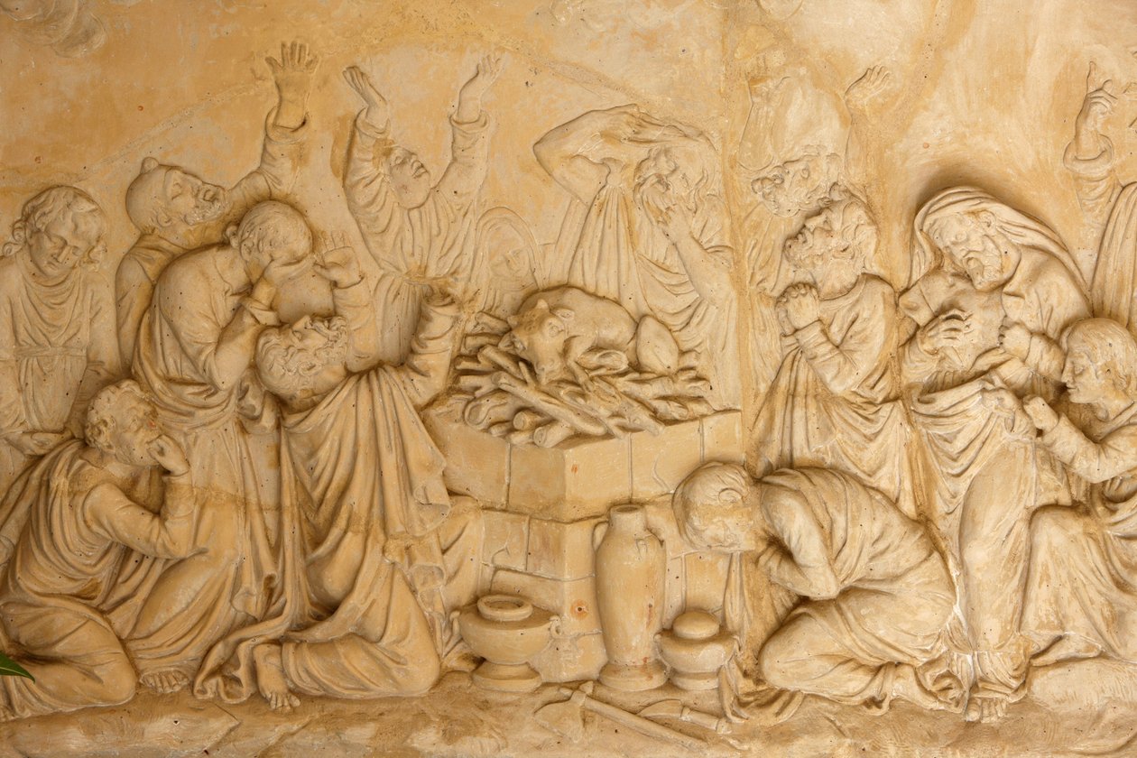 Sculpture Depicting the Priests of Baal at El Muhraqa, Israel by Unbekannt