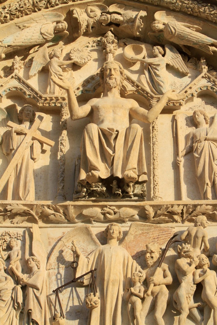 Christ Seated on a Throne, The Last Judgment, Tympanum of the Western Central Portal, St. Stephen