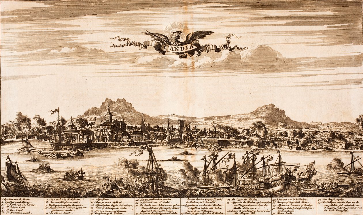 Seabattle During the Siege of Candia by Unbekannt