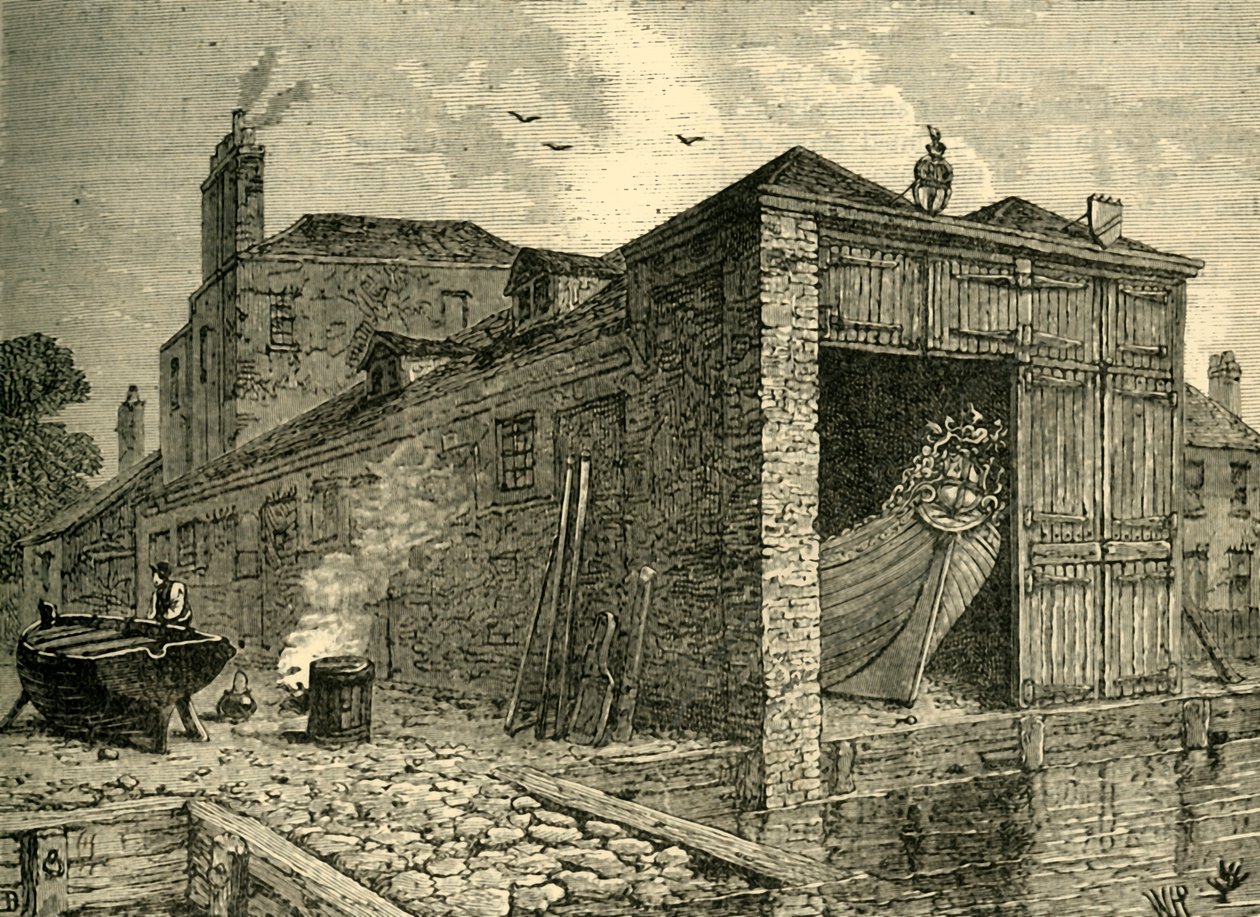 Searles Boat-Yard in 1830 by Unbekannt