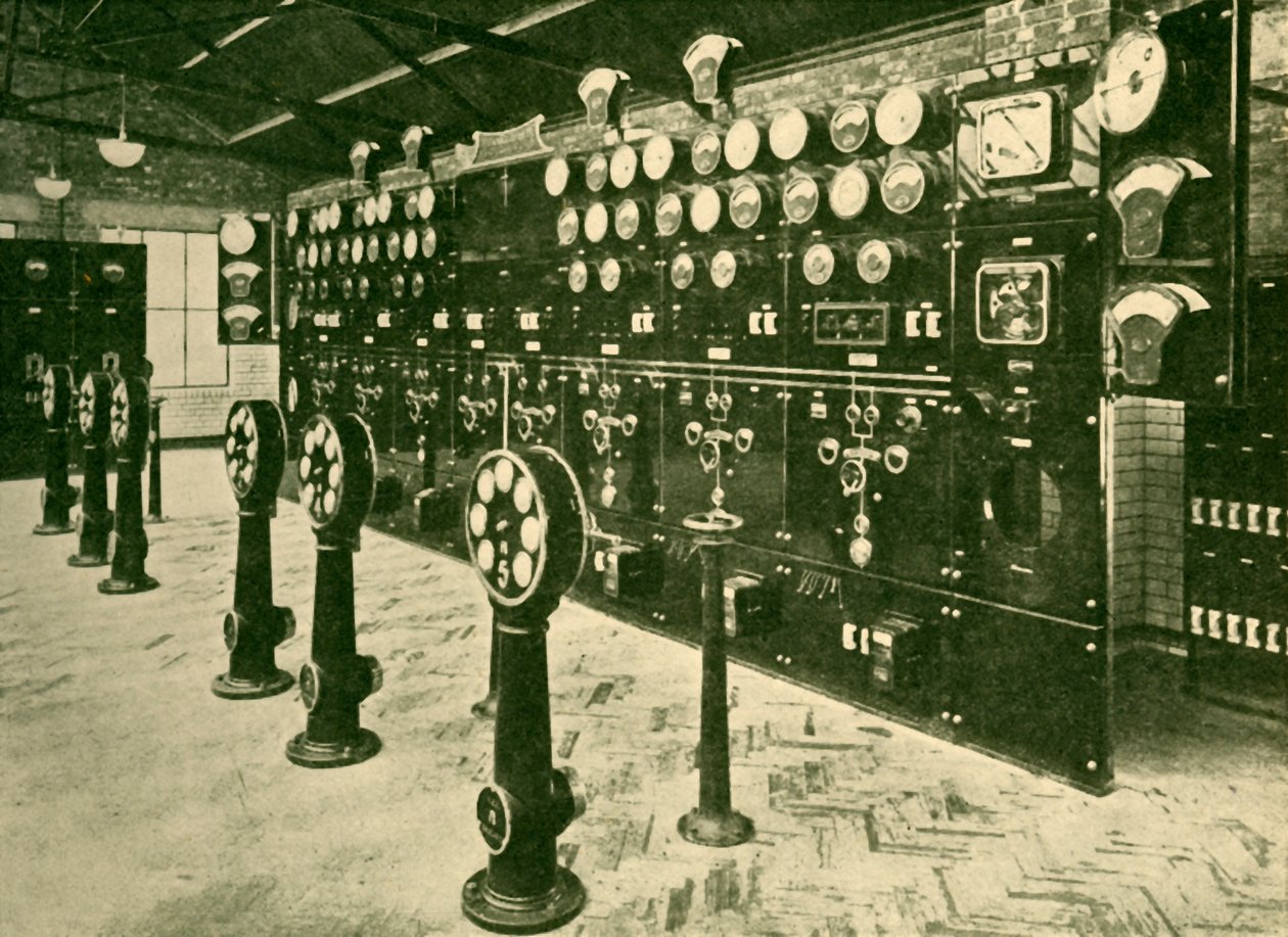 Section of Switchboard in Power House, Metropolitan Railway by Unbekannt