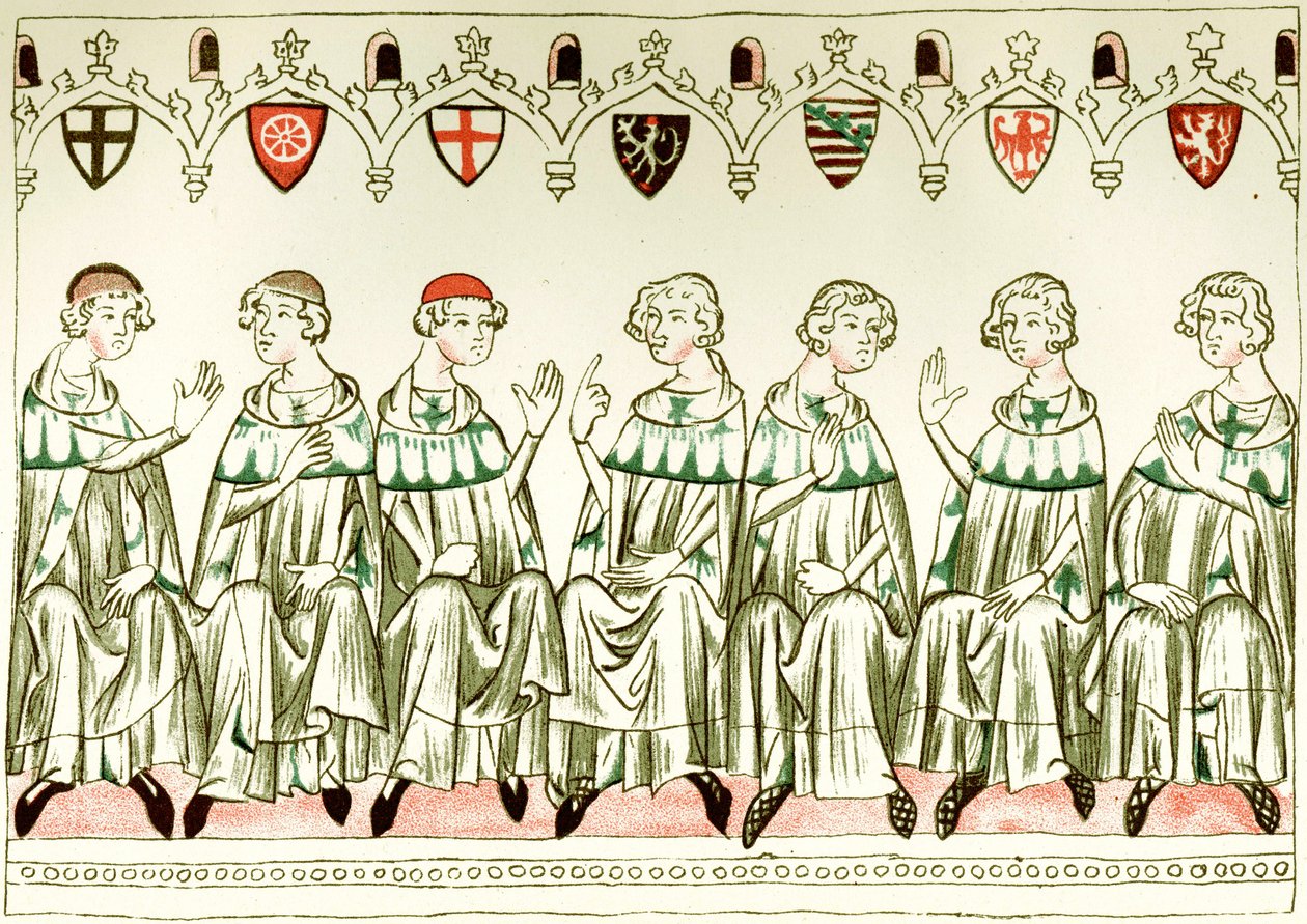 Seven Prince Electors Voting for Henry VII, Holy Roman Emperor by Unbekannt