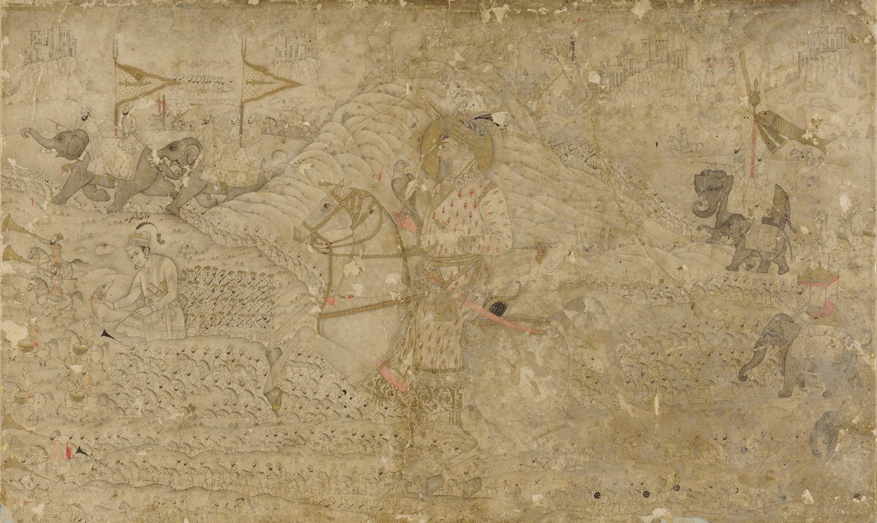 Shah Jahan and His Son Dara Shikoh Hunting by Unbekannt