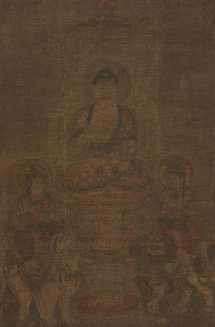 Shakyamuni Triad: Buddha Attended by Manjushri and Samantabhadra by Unbekannt