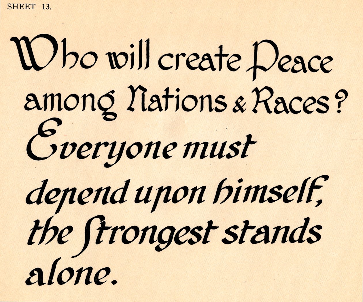 Sheet 13, from a Portfolio of Alphabets by Unbekannt