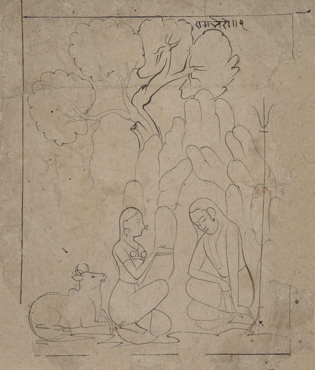 Shiva and Parvati in a Mountain Grotto by Unbekannt