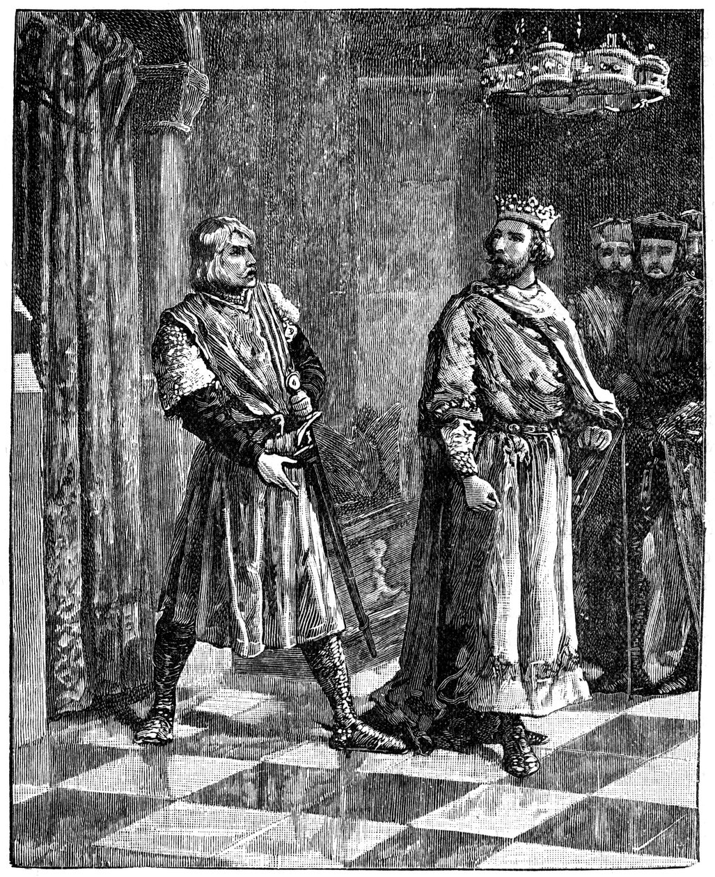 Simon de Montfort Quarrelling with Henry III by Unbekannt