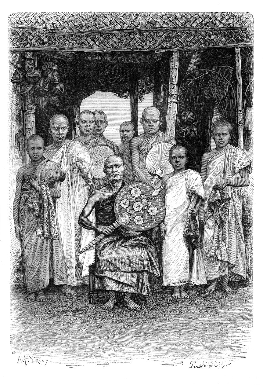 Singhalese Buddhist Priests, Sri Lanka, 1895 by Unbekannt