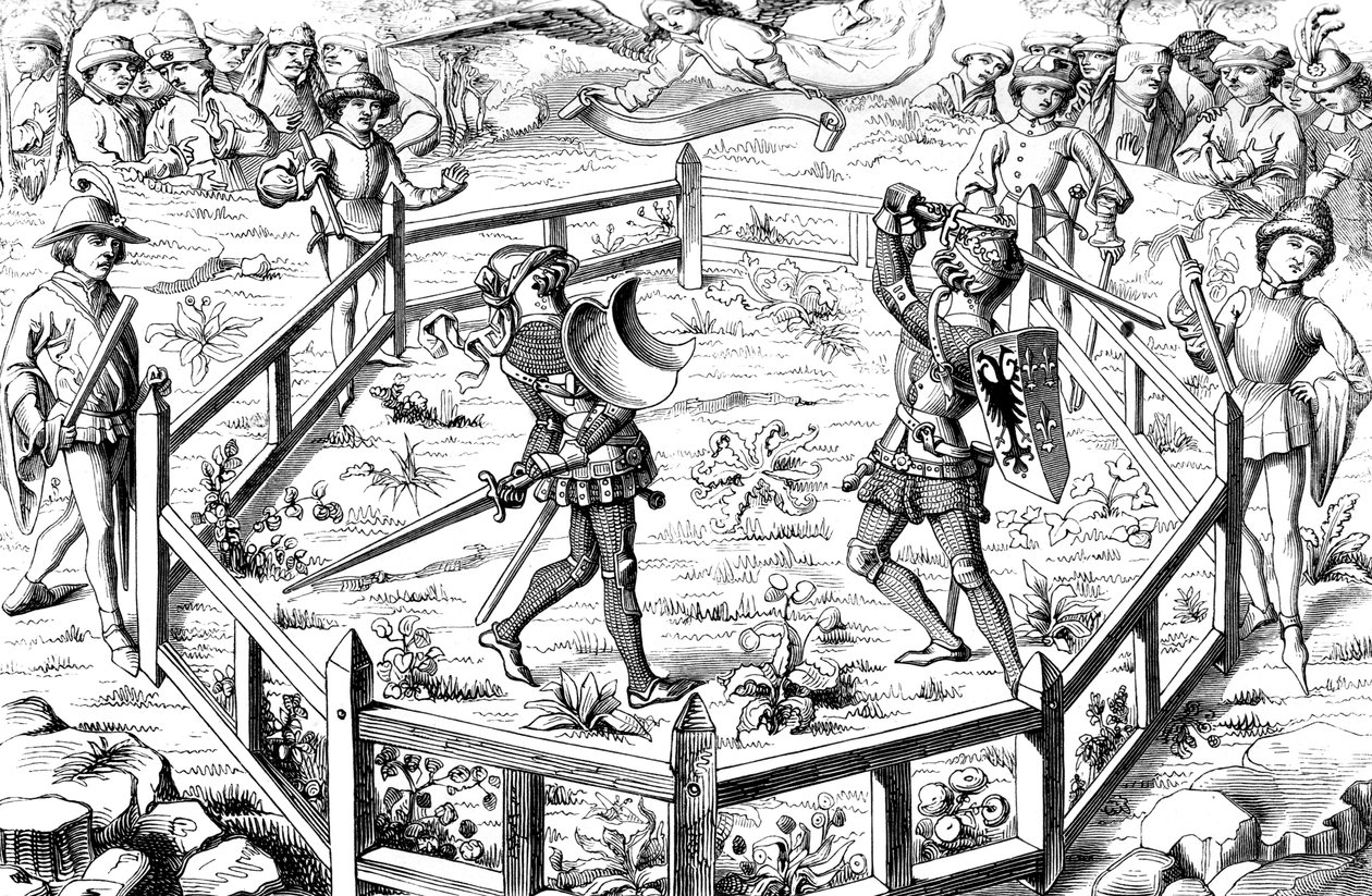 Single combat subjected to the judgement of God, 15th century 1849 by Unbekannt