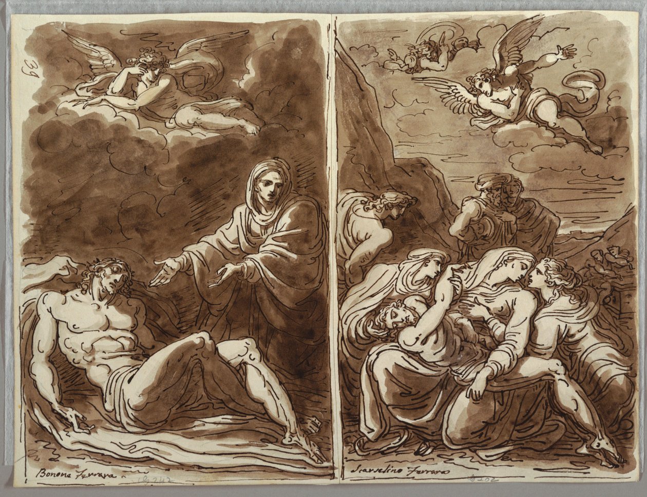 Sketchbook Folio, Lamentation over the Body by Unbekannt