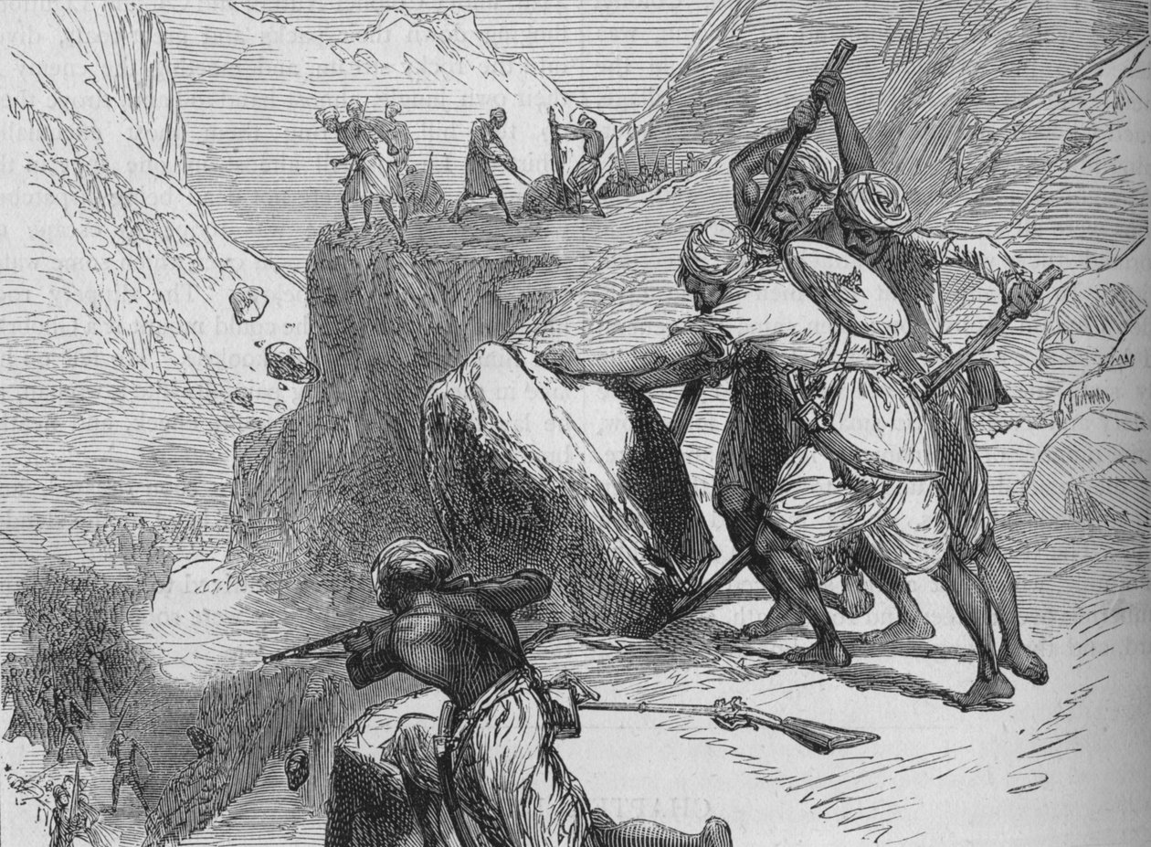Skirmish in a Mountain Pass, c1880 by Unbekannt