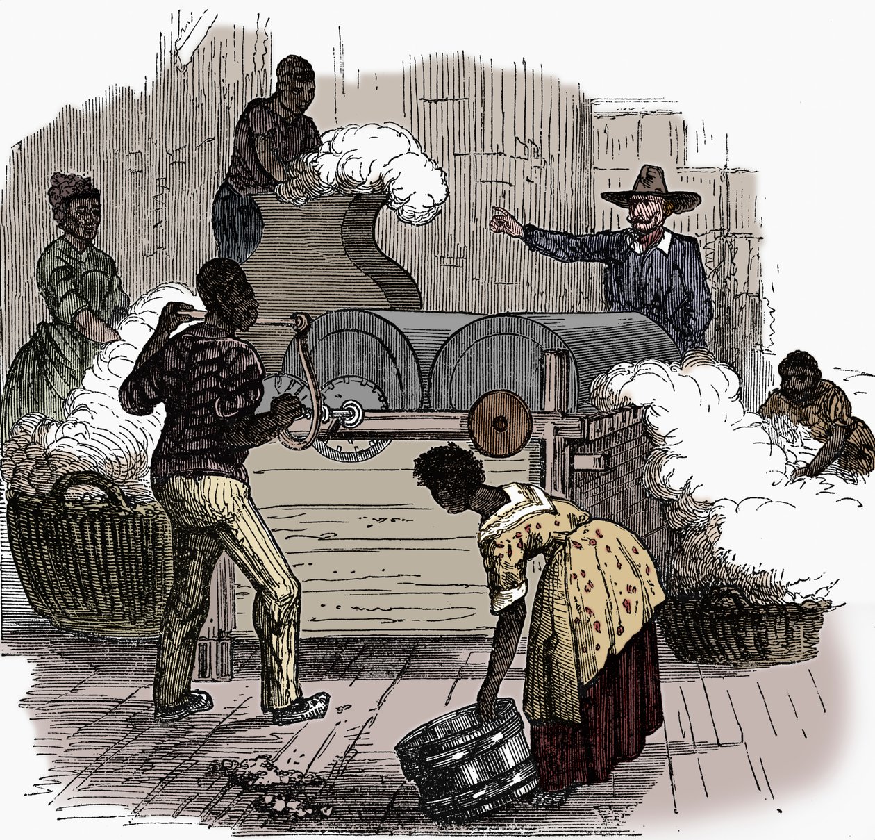 Slave Labour on a Cotton Plantation in the Southern States of America by Unbekannt