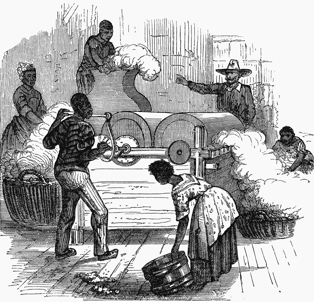 Slave Labour on a Cotton Plantation in the Southern States of America by Unbekannt