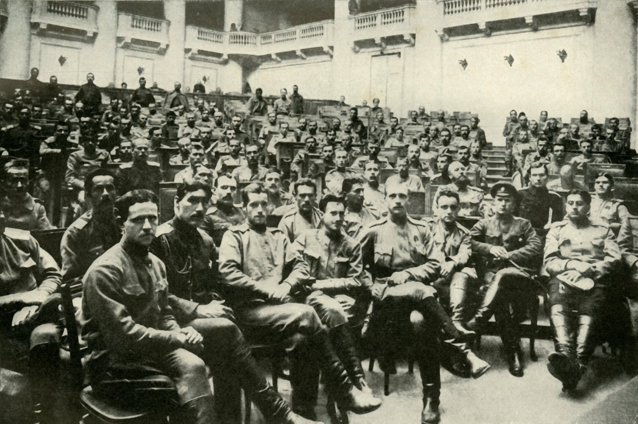 Soldier Delegates of the Russian Armies at the Douma by Unbekannt