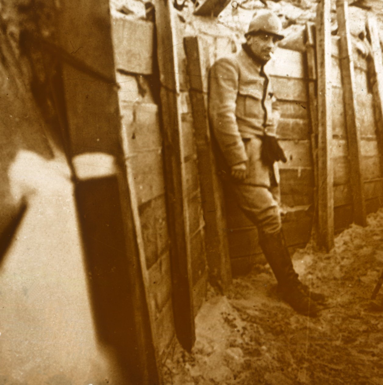 Soldier in the Trenches by Unbekannt