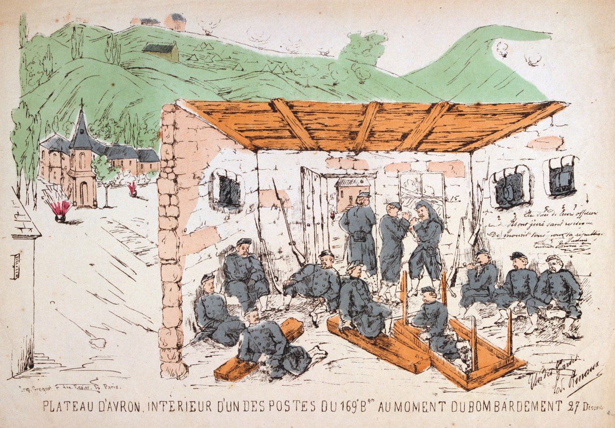 Soldiers Inside a Building During a Bombardment, Franco-Prussian War, December 1870 by Unbekannt