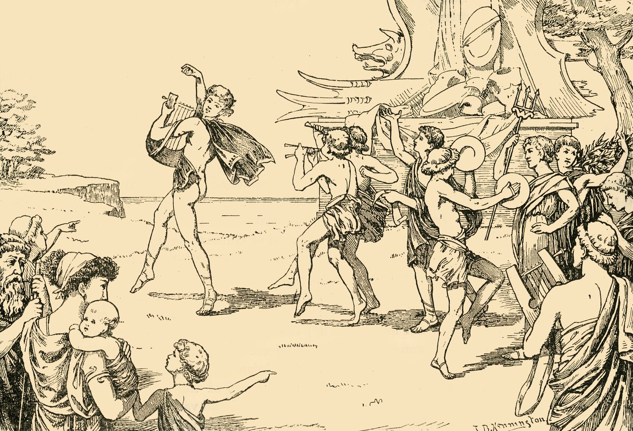 Sophocles Leading the Chorus of Youths by Unbekannt