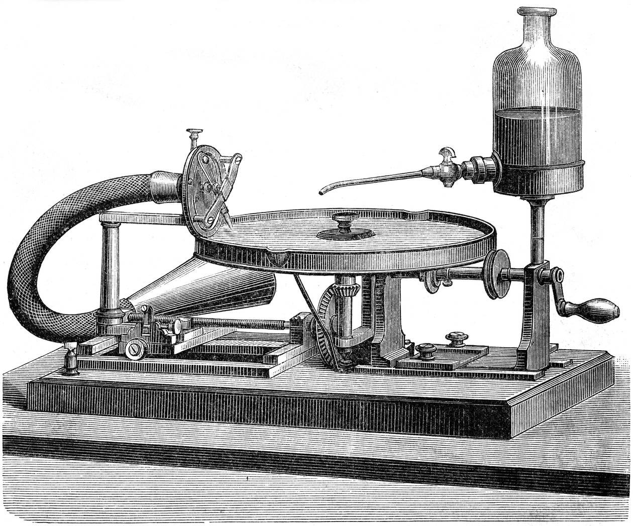 Sound Recording Disc Electricity Motor Battery Liquid, c1880 by Unbekannt