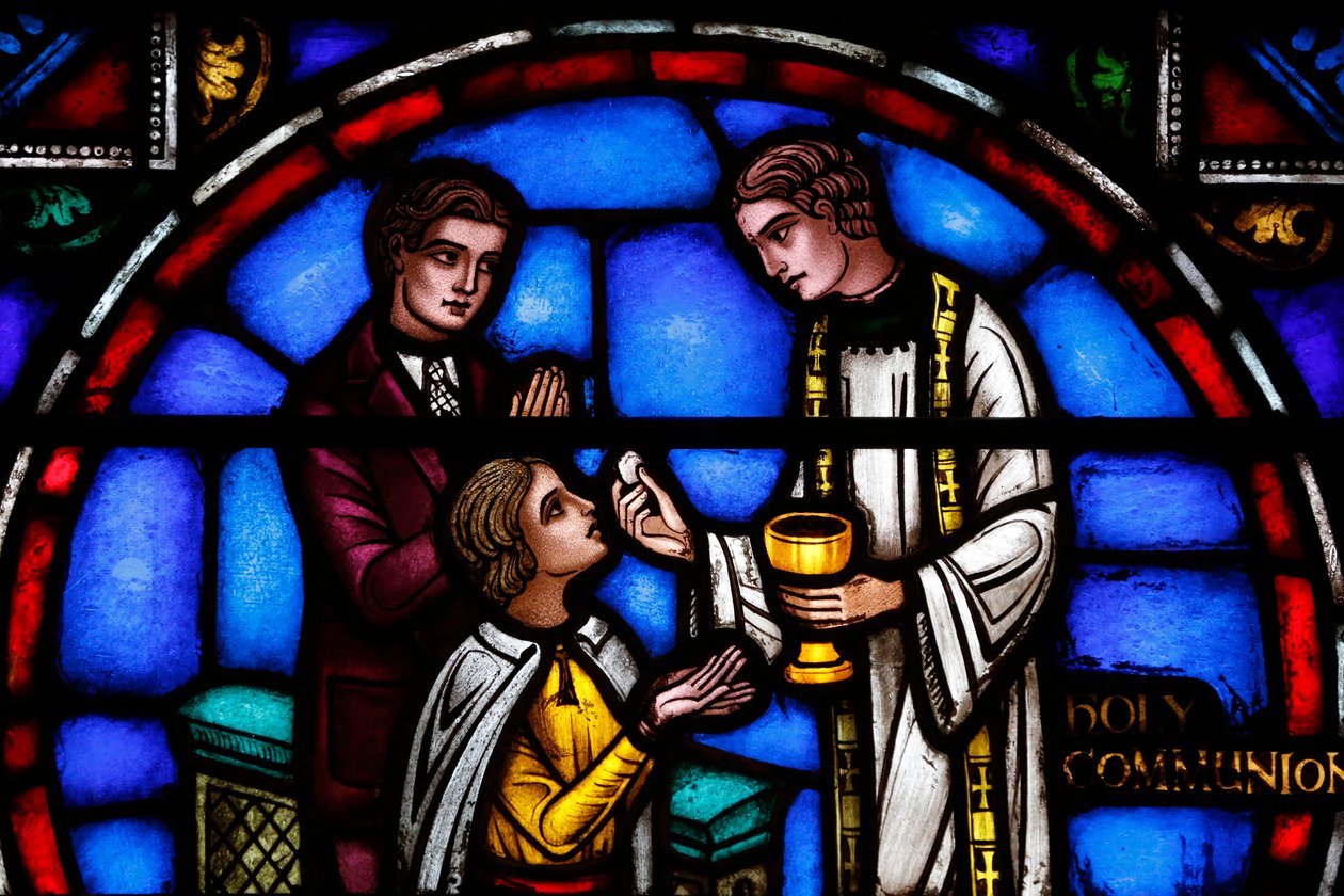 Holy Communion, Stained Glass Window, St Barth