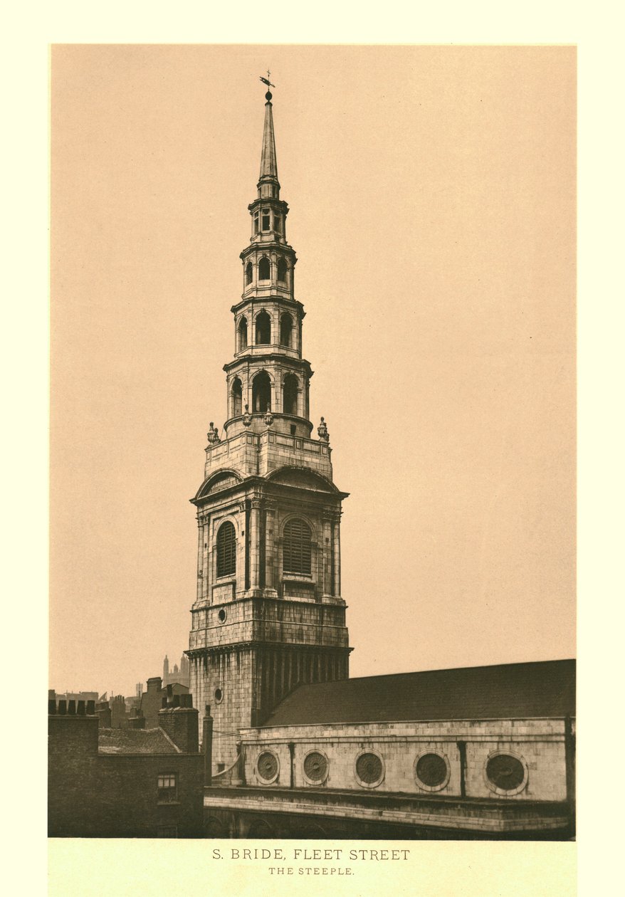 St Bride, Fleet Street, The Steeple by Unbekannt