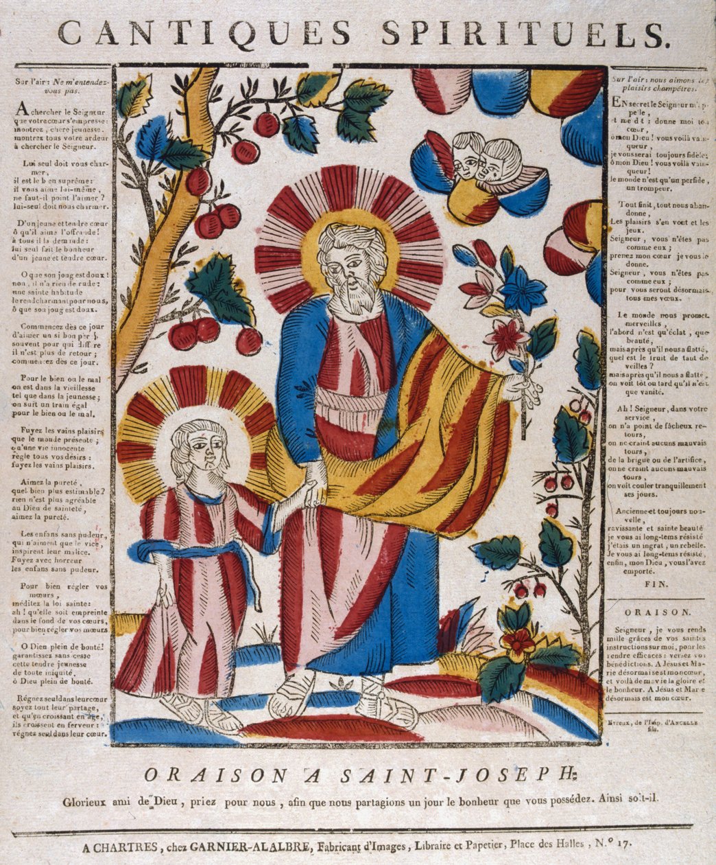 St Joseph and Jesus Walking Hand-in-Hand, 18th century by Unbekannt