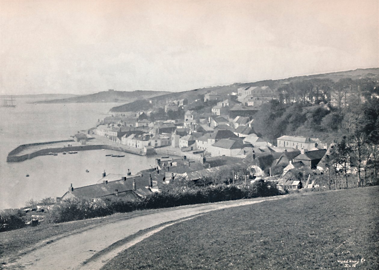 St. Mawes - Showing the Harbour and Castle, 1895 by Unbekannt