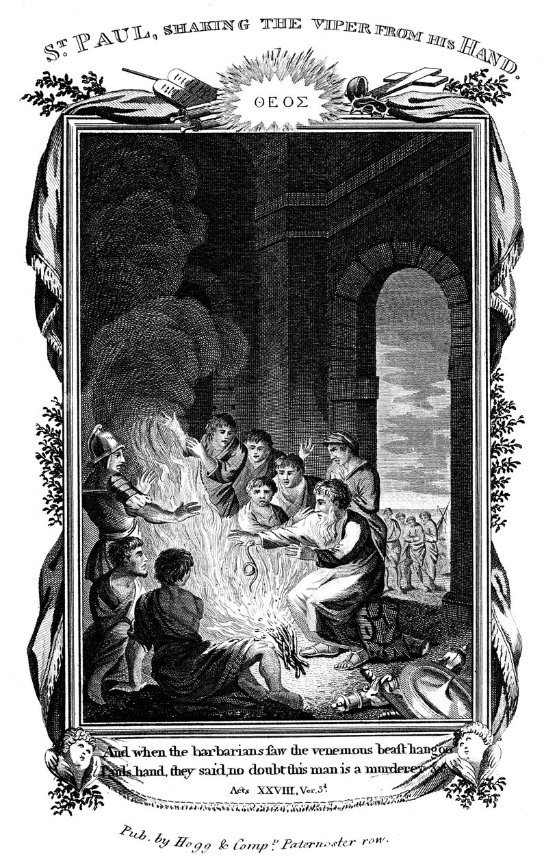 St Paul the Apostle Shaking the Viper from His Hand, c. 1808 by Unbekannt