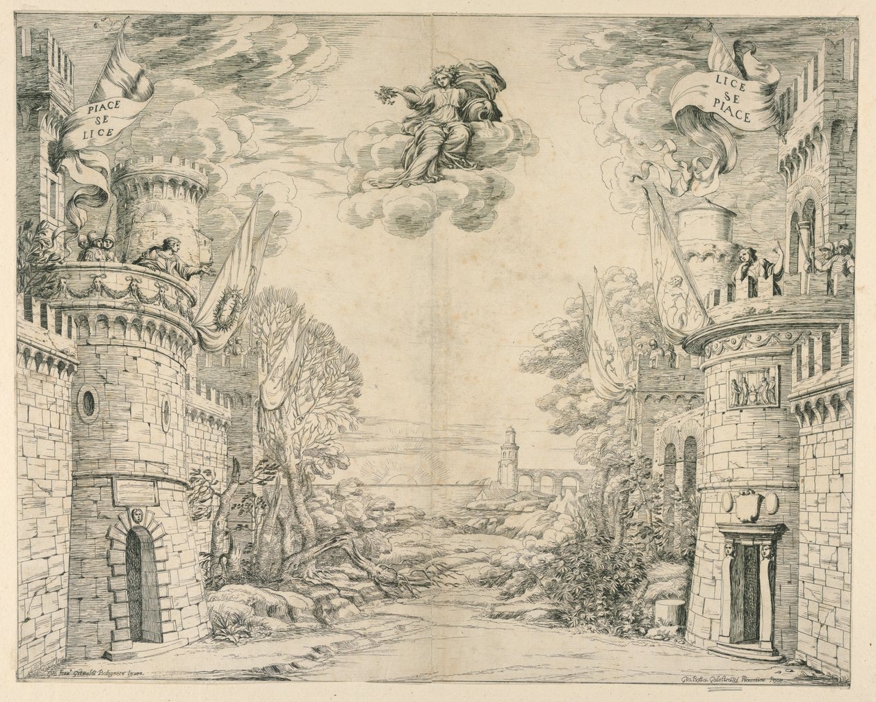 Stage Set for Il Trionfo della Pietà by Unbekannt