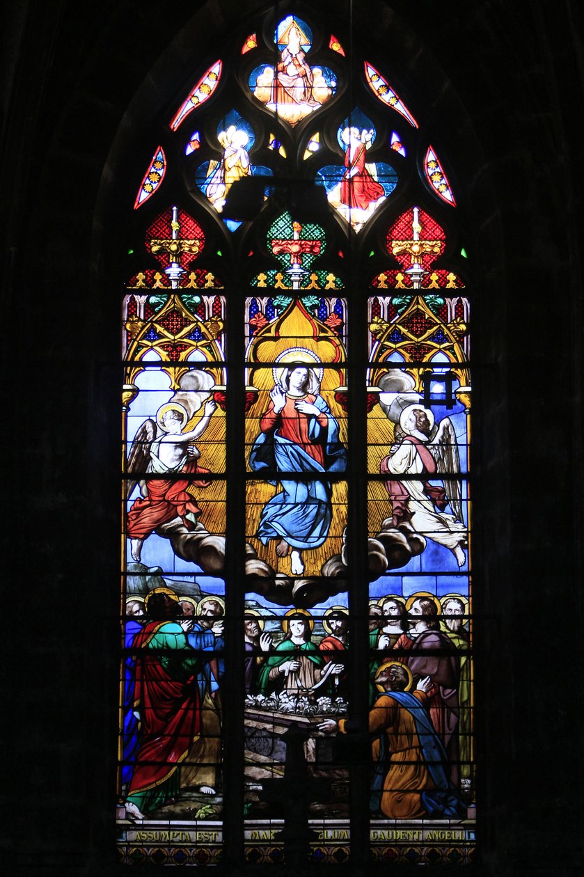 Stained Glass Window, The Assumption of the Virgin, Bourges by Unbekannt