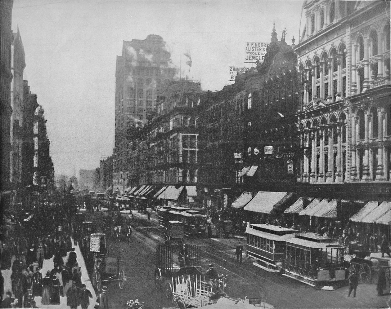 State Street, Chicago, c1897 by Unbekannt