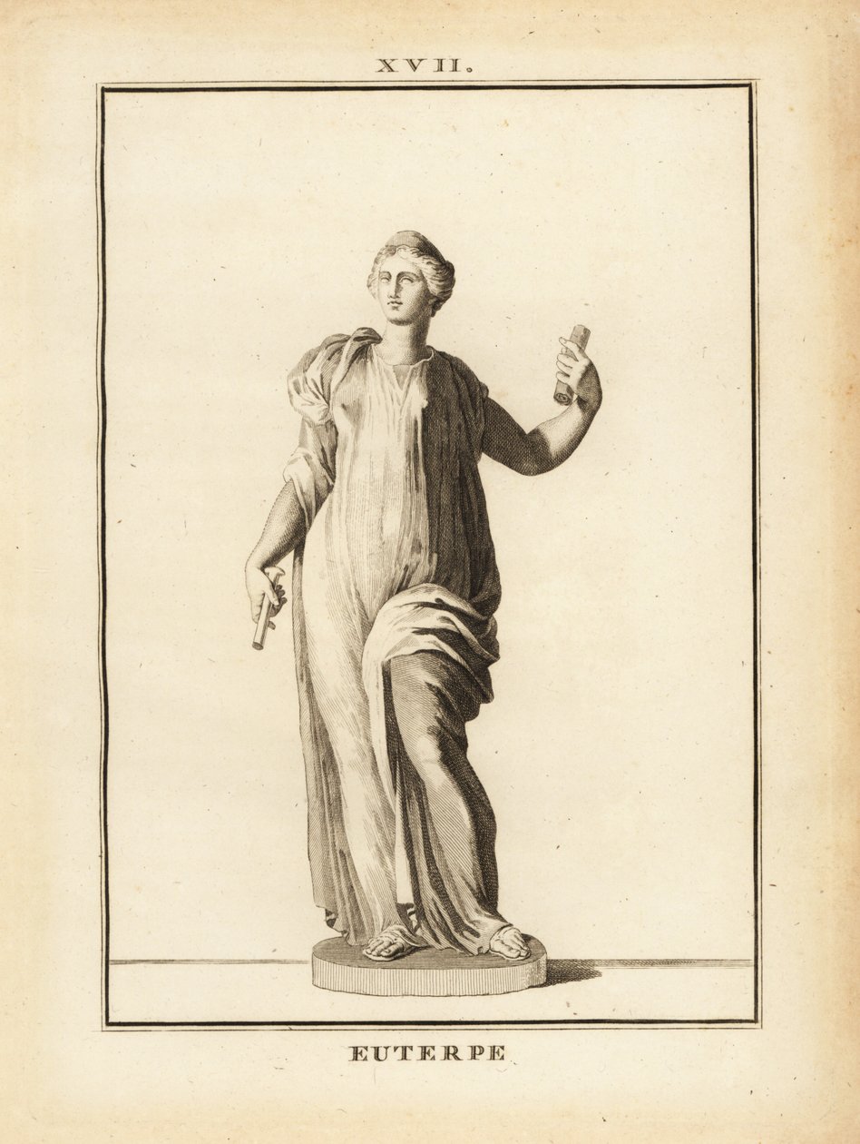 Statue of Euterpe, muse of music in Greek mythology by Unbekannt