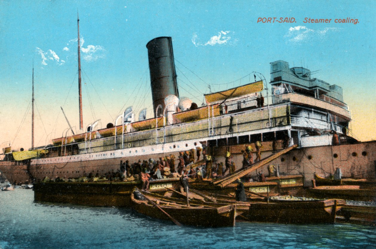 Steamer coaling, Port Said, Egypt, 20th century by Unbekannt