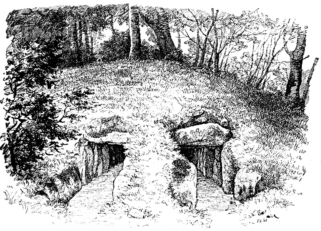 Stone Age tumulus containing two chambers, Rodding, Denmark by Unbekannt