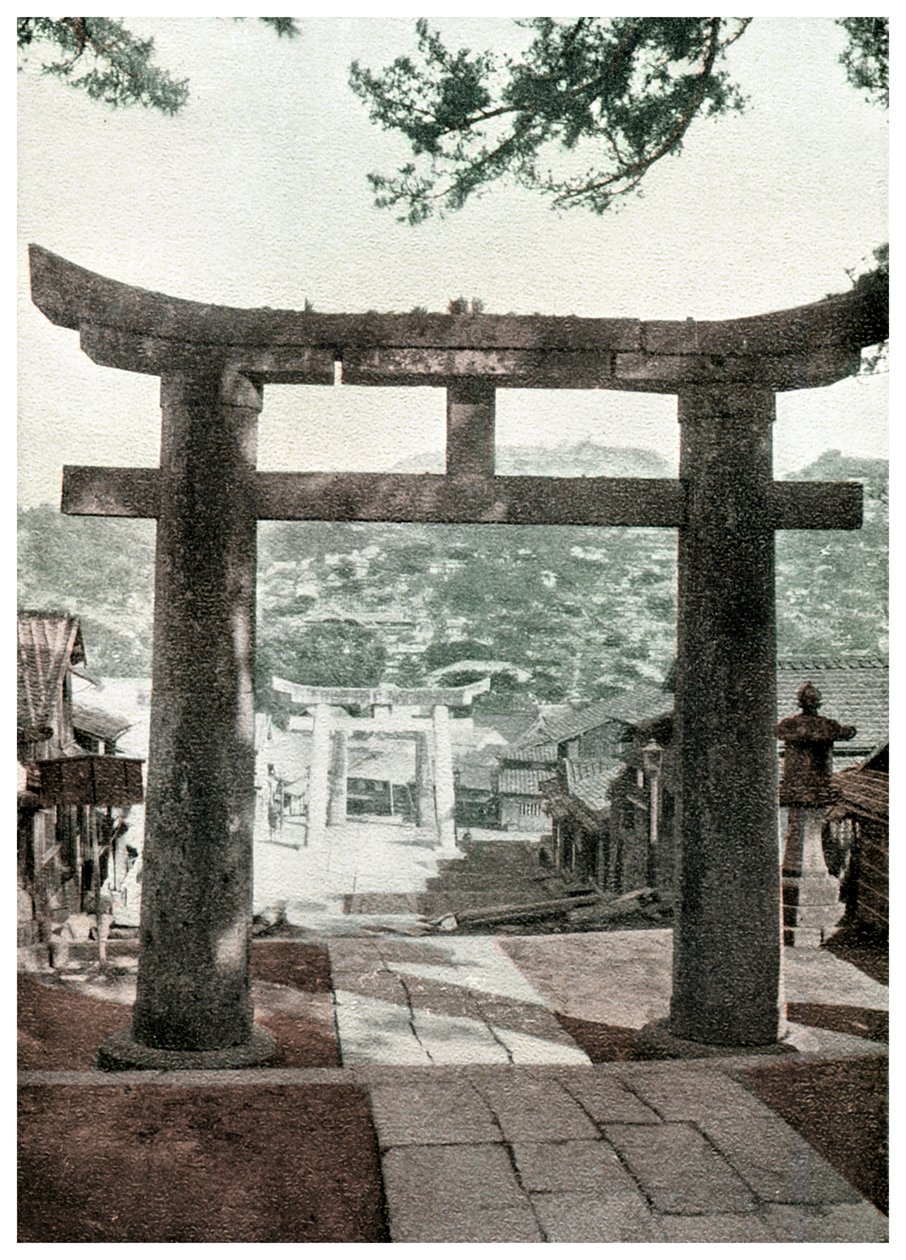 Stone Torii, Suwa Temple, Nagasaki, Japan by Unbekannt