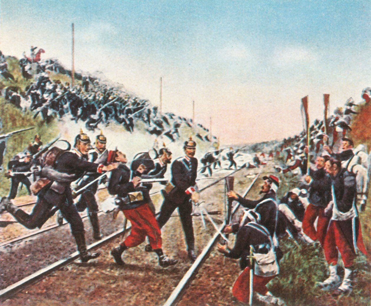 Storming of the Railway Embankment at Nuits by the Badeners, 18 December 1870 by Unbekannt