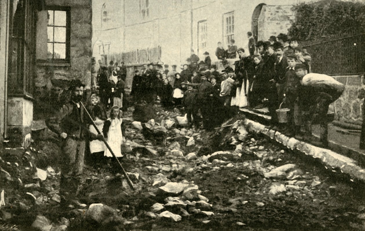 Street in St. Ives After a Visit from a Flood by Unbekannt