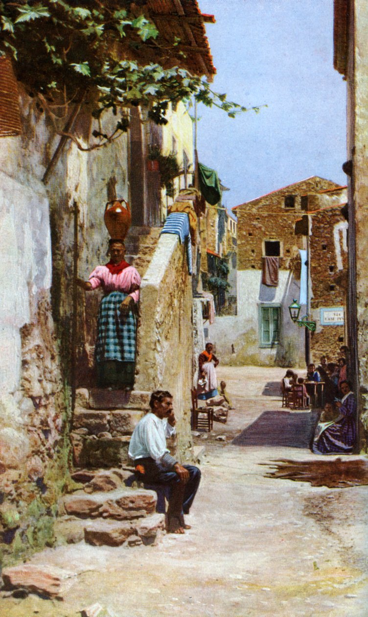 Street Scene, Taormina, Sicily, Italy, c1923 by Unbekannt