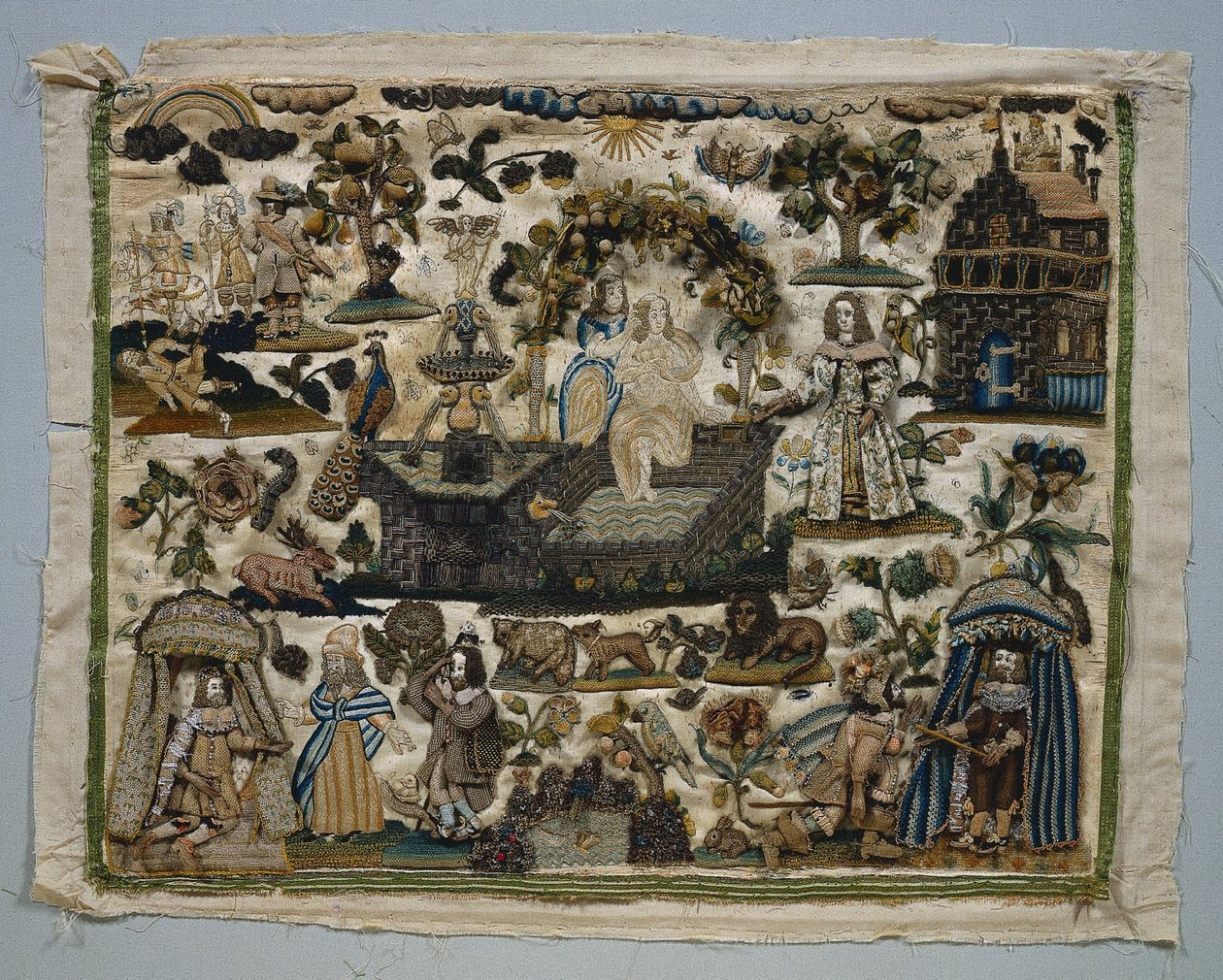 Stumpwork Panel: Story of David and Bathsheba, 1658 by Unbekannt