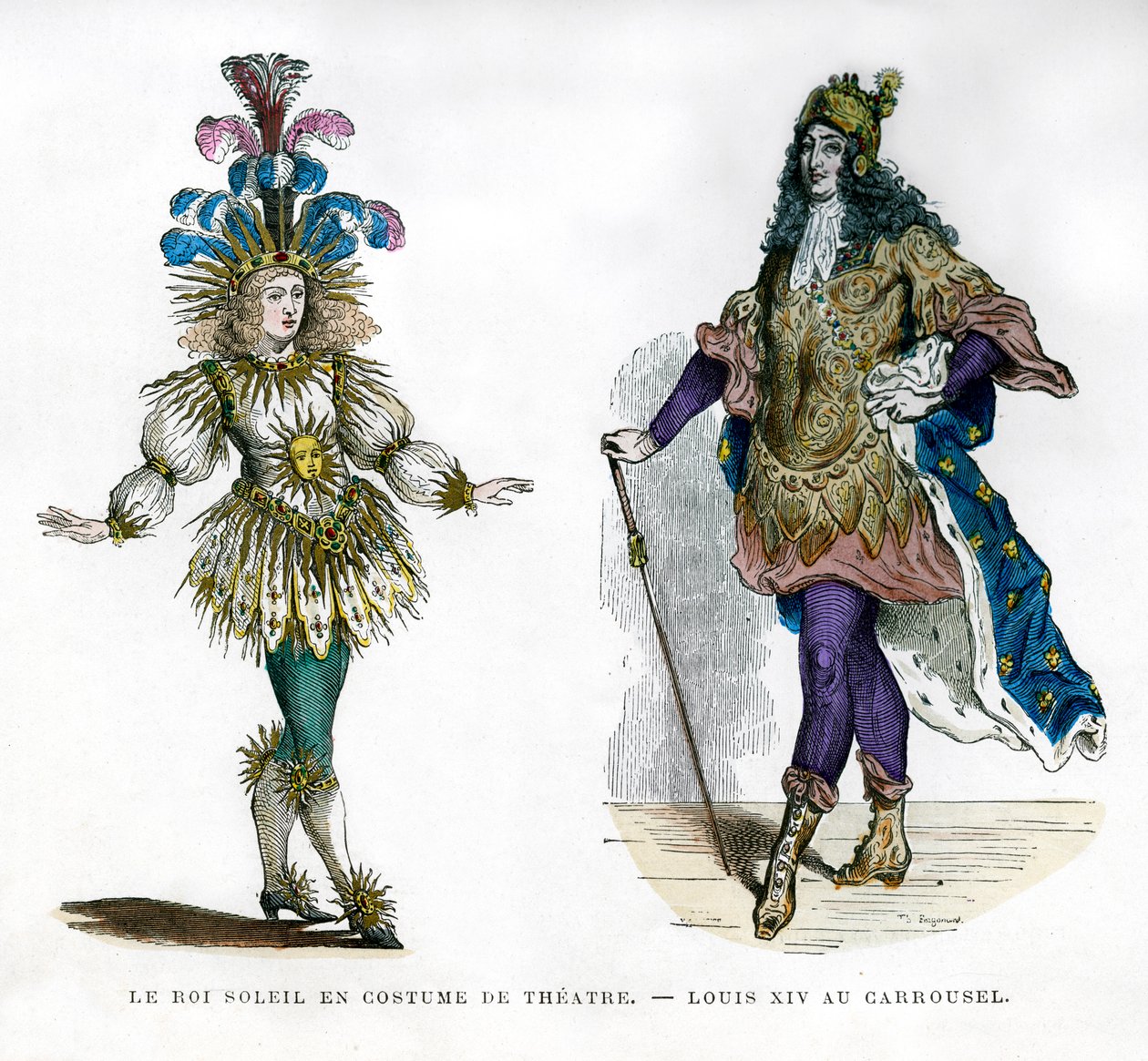 Sun King Theatre Costume, and King Louis XIV of France by Unbekannt