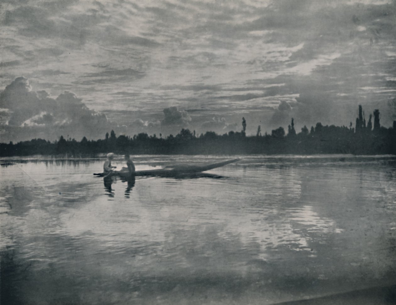 Sunset on the Dal Lake, Kashmir, 1936 by Unbekannt