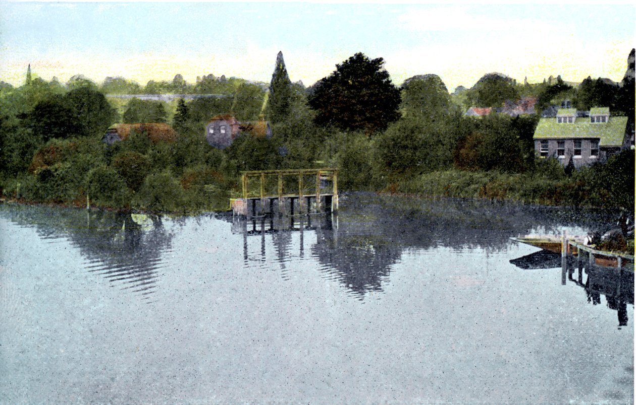 Sunset on the Thames, Caversham, Berkshire, 20th Century by Unbekannt