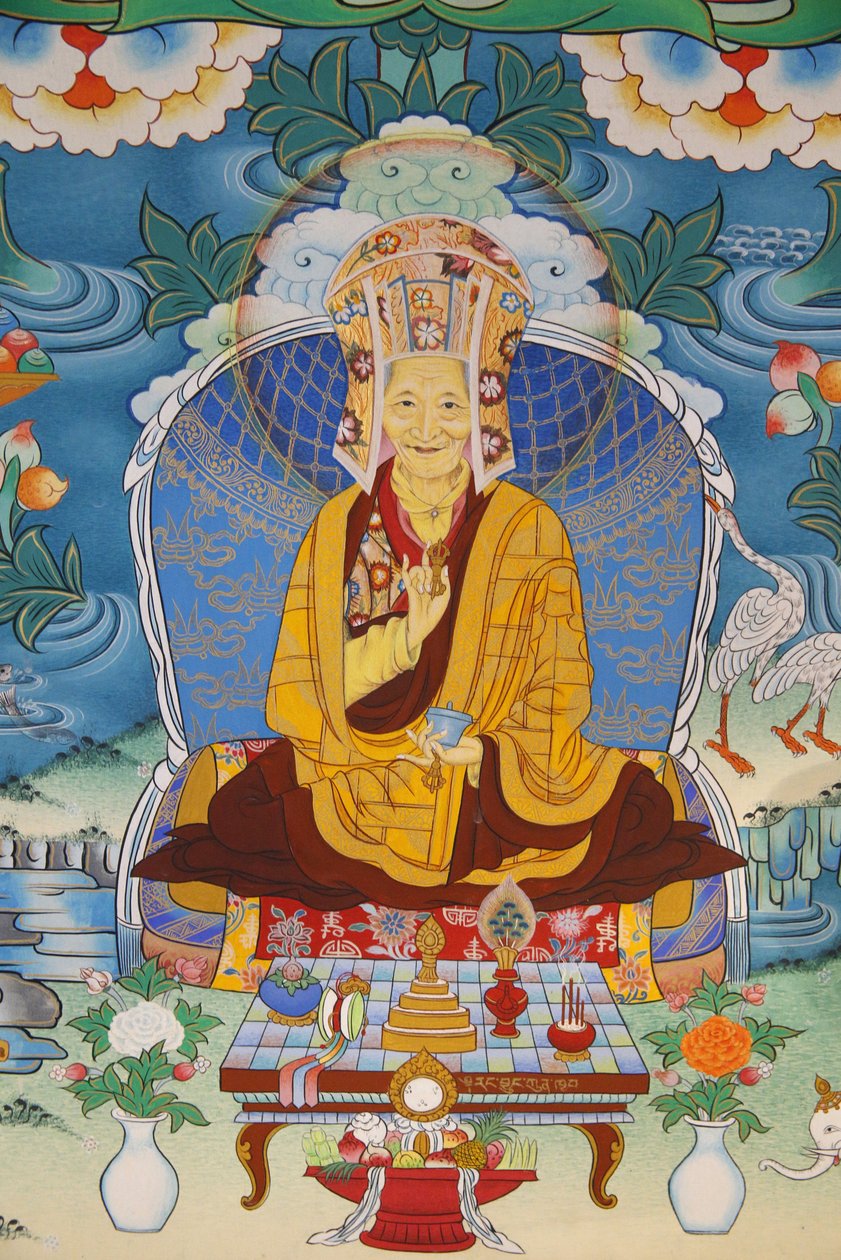 Temple of the Thousand Buddhas Dashang Kagyu Ling congregation Painting by Kalou Rinpotche, La Boulaye, France by Unbekannt