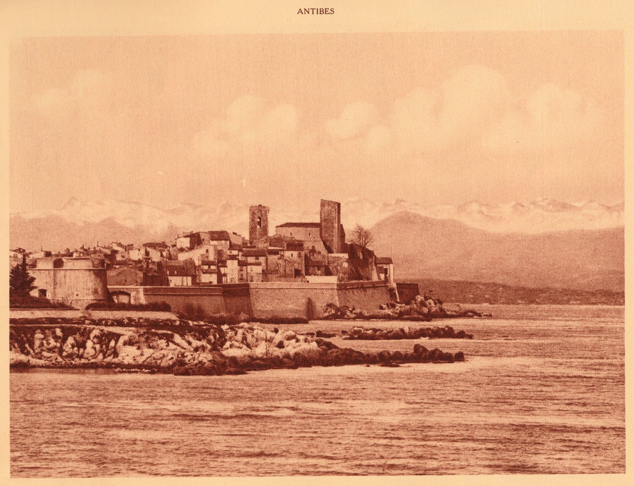 The Alps Ridge and Antibes, 1930 by Unbekannt